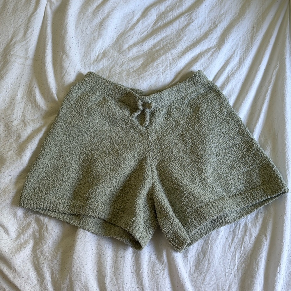 Uni Qlo Green Sleep Shorts